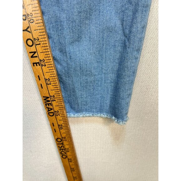 J.Crew 9" High-Rise Toothpick Jeans Womens 28 Blue Denim Light Wash Button Fly - Picture 8 of 12